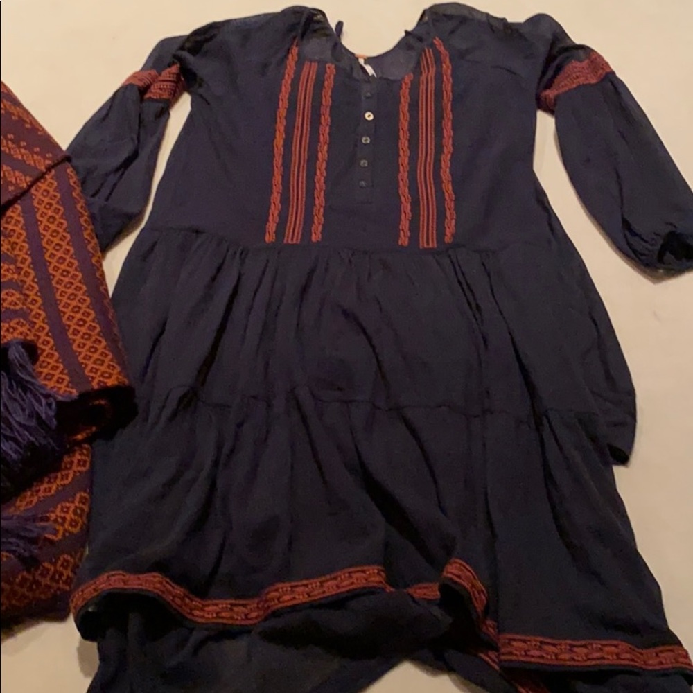 3 pc boho free people poncho set
